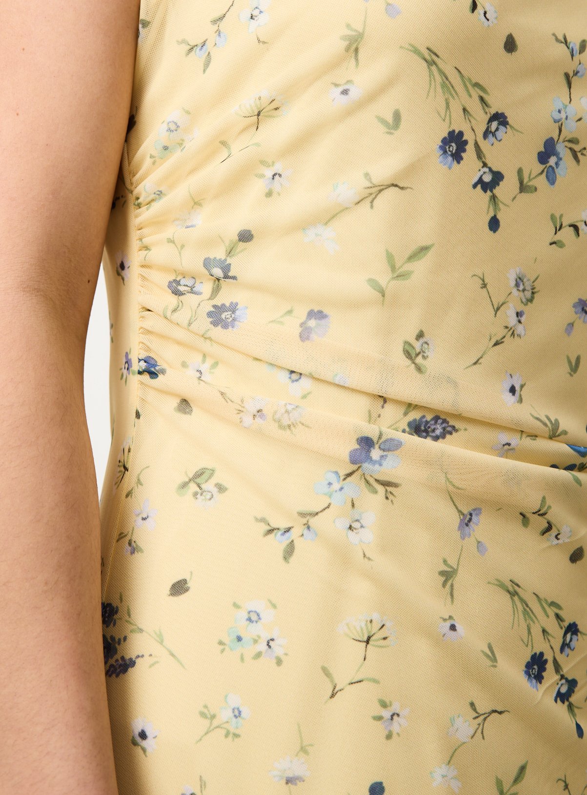 Yellow Floral Print Midaxi Column Dress 10 - Image 3 thumbnail